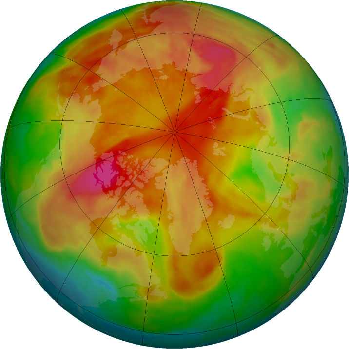 Arctic ozone map for 10 March 2009